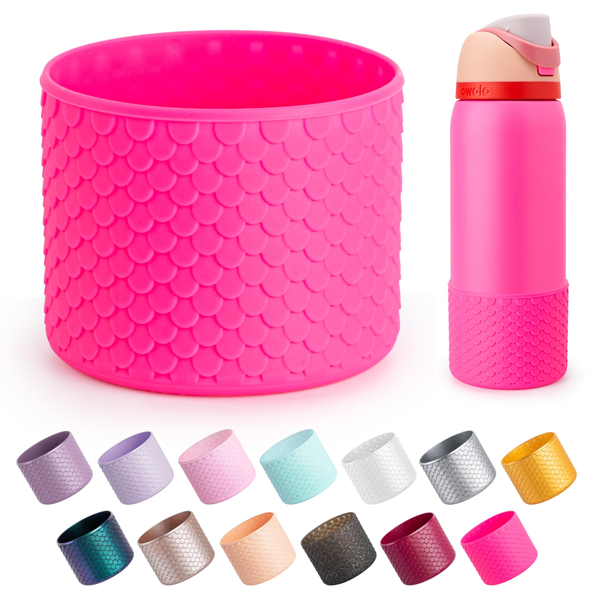 Diumepo Silicone Water Bottle Boot for Owala 32 oz, Anti-Slip Protective Sleeve Bottom Bumper Protector for Owala FreeSip/Twist/Flip 32 oz Water