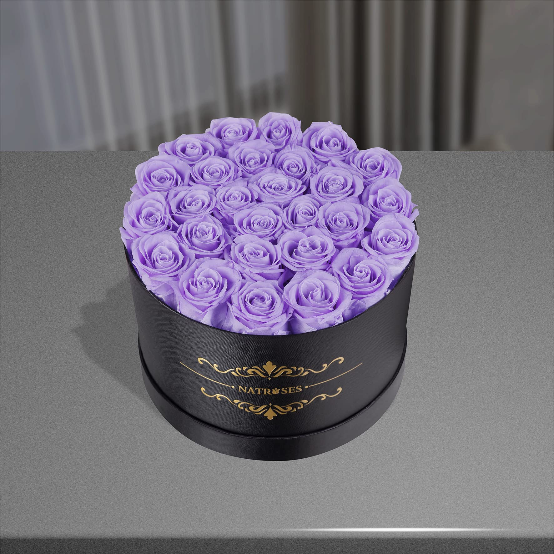 Preserved Roses in a Box - Violet (27 Roses)