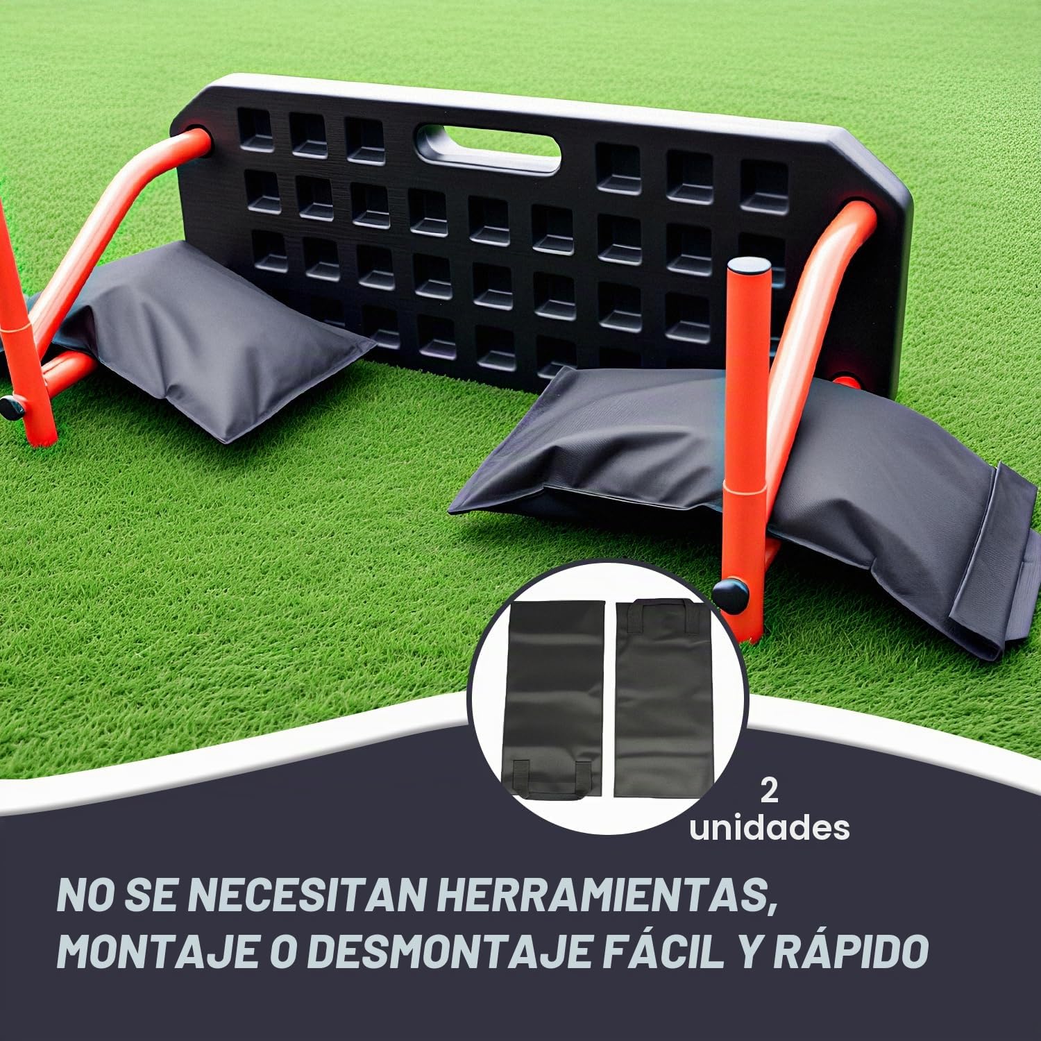 JASCOPRO Tabla de rebote de fútbol, reboteador portátil de doble superficie con ángulo ajustable (60°-120°), equipo de entrenamiento de fútbol con 6 modos de rebote para control, práctica de pase con