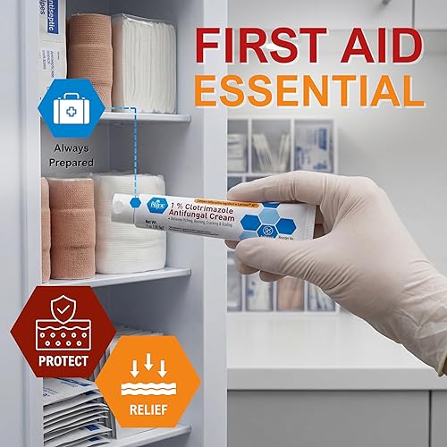 Miniatura 2 de MED PRIDE Clotrimazol Crema antifúngica 1 por ciento trata la tiña del pie de atleta, tiña para deportistas, alivia la picazón, el ardor y el