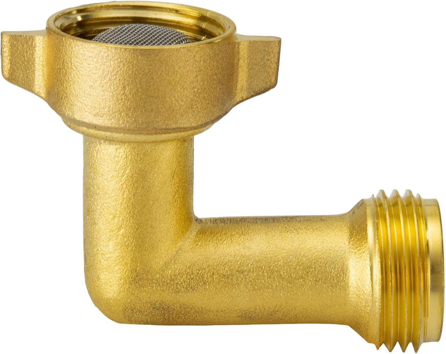 RecPro RV 90 Degree Brass Fitting | RV Plumbing | City Water Inlet Elbow Fitting | Prevents Hose Crimping and Strain : Automotive