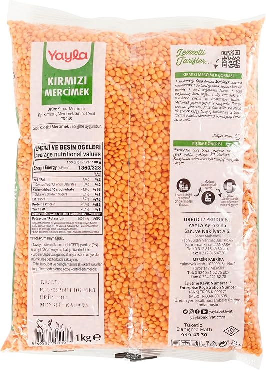 plateau Red Lentils, 1 kg