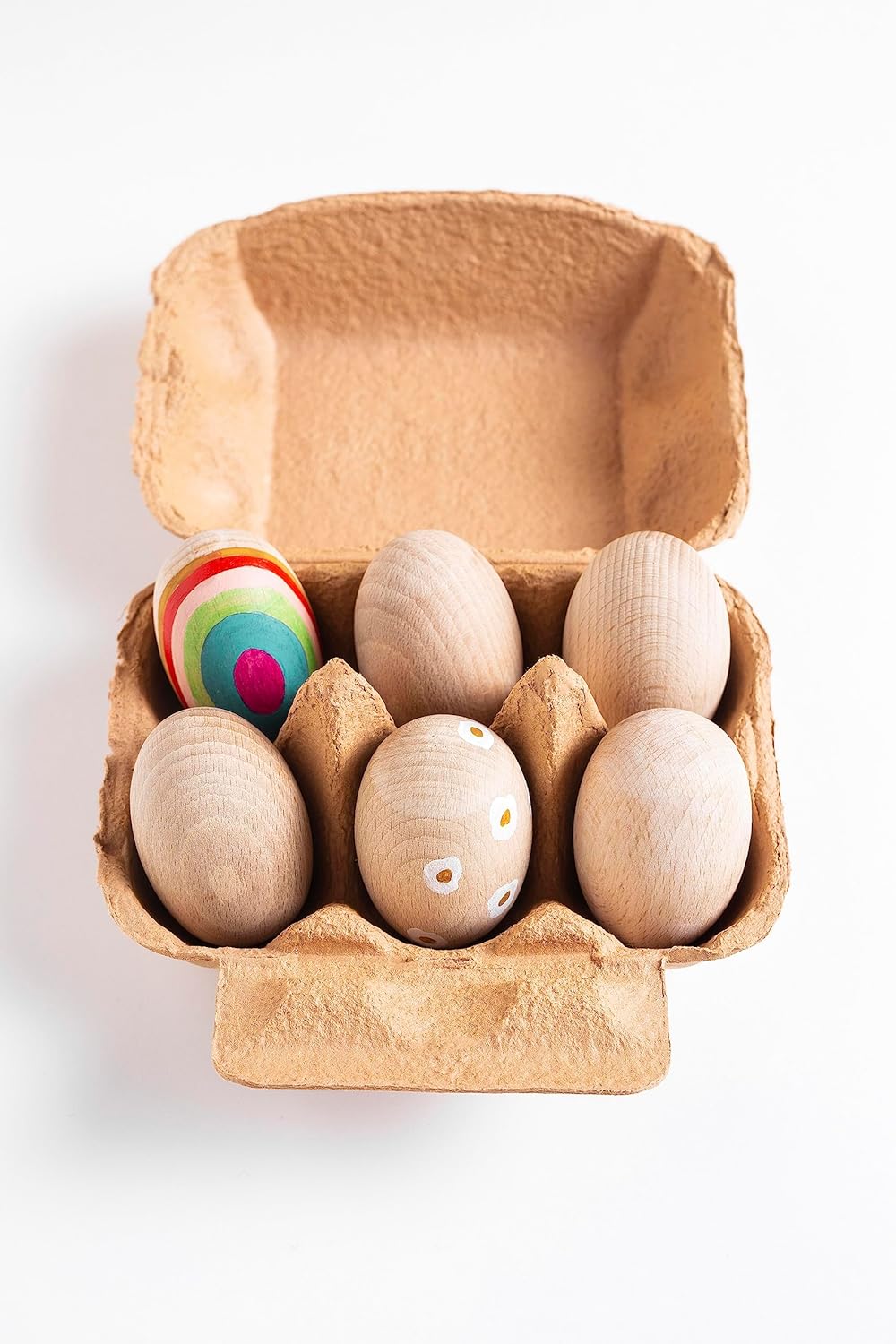 Factory Direct Craft Package of 20 Flat Bottom Unfinished Wooden Easter Eggs Ready to Paint and Decorate for The Spring Holiday | Fun for Families of All Ages