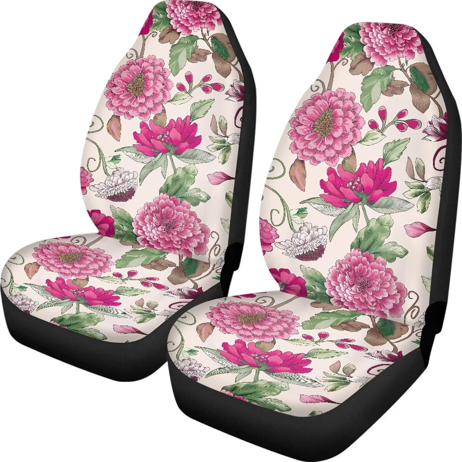 Frog Mushroom Print Car Seat Cover for Front Seats, Cute Automotive Seat Covers for Womens Mens, 2Packs