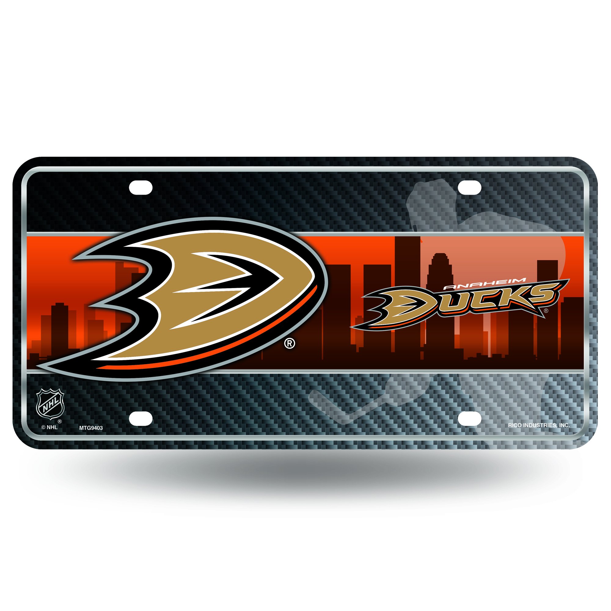 Rico Industries NHL Hockey Anaheim Ducks Metal Tag 6 x 11.5-