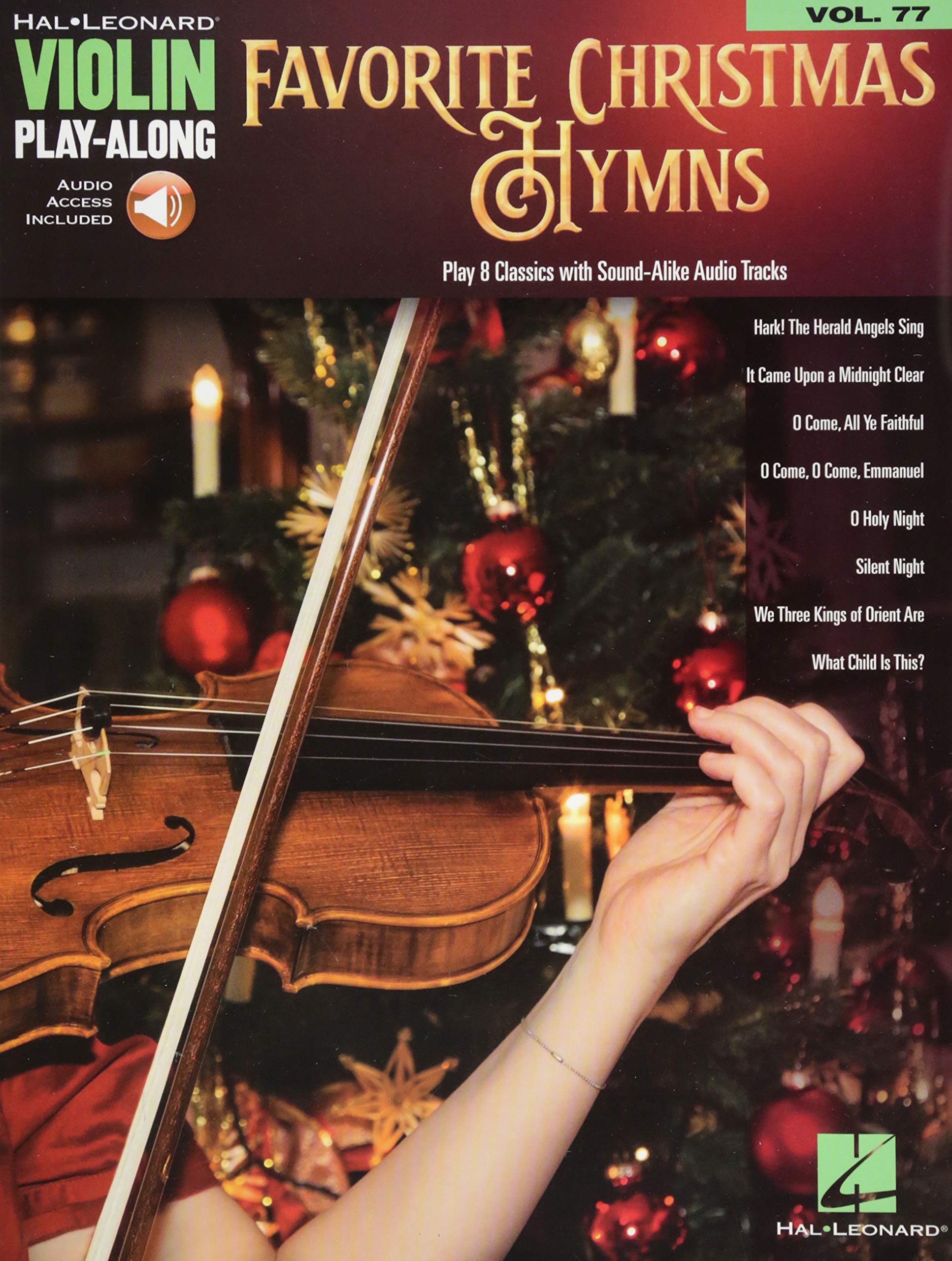 Violin Play-Along Volume 77: Favorite Christmas Hymns (Book/Online Audio) (Hal Leonard Violin Play-along, 77)