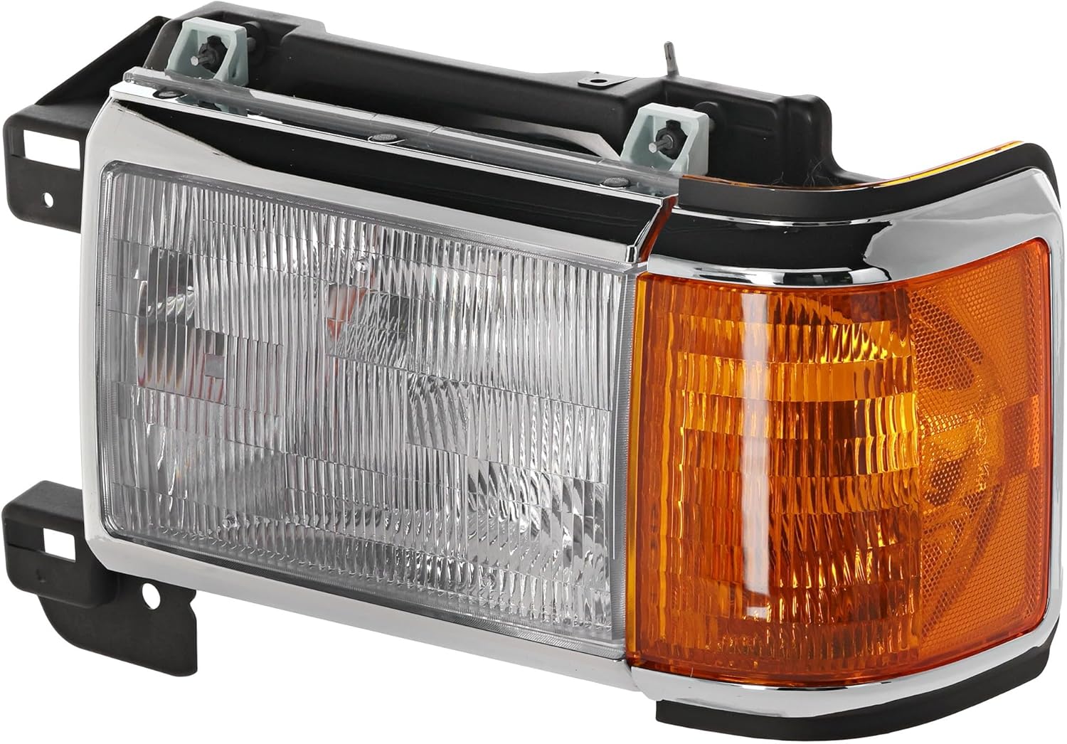 Garage-Pro Driver Side Headlight for Ford F-150 1987-1991 Halogen With bulb(s) With Side Marker Lamp, w/Chrome Trim Replaces # E9TZ13008F JCW20-1609-00GP