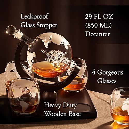 Miniatura 3 de Regalo de lujo para hombres  Juego de decantador de whisky para tu querido esposo o papá  2 vasos de whisky y decantador es una gran idea de regalo
