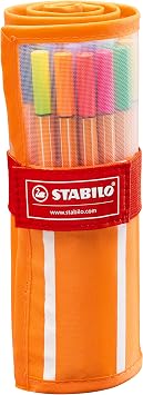 Fineliner - STABILO point 88 - Rollerset of 30 - Assorted Colours including 5 Neon Colours Set of 30 rollers