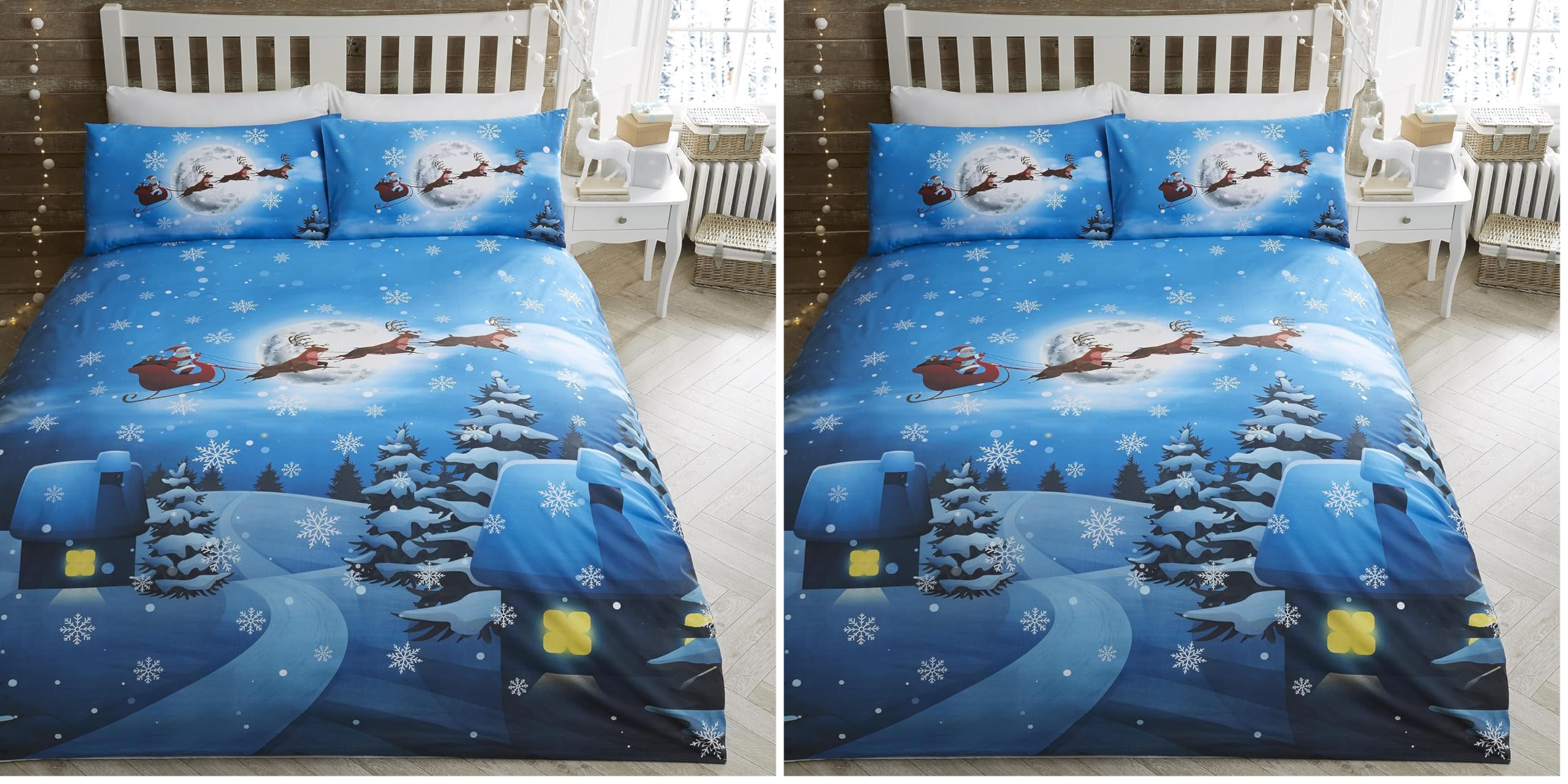 Housse de couette Père Noël Bedlam pour illuminer la chambre des enfants en hiver