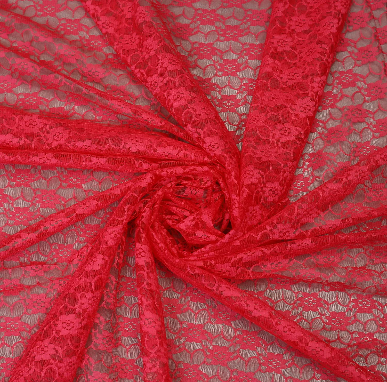 Amazon.com: VDS 5 Yards Continuous, 56" Width, Red Lace Fabric for Wedding  Party Decoration Floral Pattern Raschel Vintage Lace Trim Bridal Dress DIY  Crafts Art Costume Sewing Backdrop Arch Table Drape