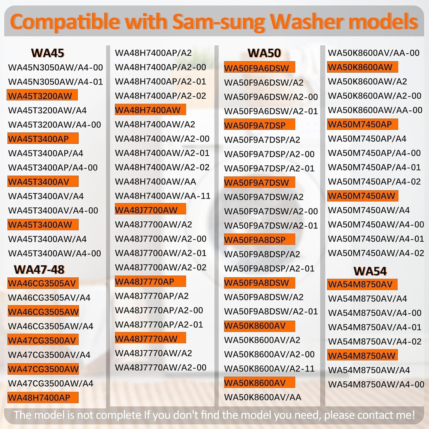 WA52M8650AV/A4 WA52M7750AW/A4 WA45M3100AW/A4 WA44A3405AW WA40A3005AW WA41A3000AW WA44A3205AW Washer Drain Pump Fit for Sam-sung Washers WA40 WA41 WA44 WA45 WA46 WA47 WA50 WA52 Series
