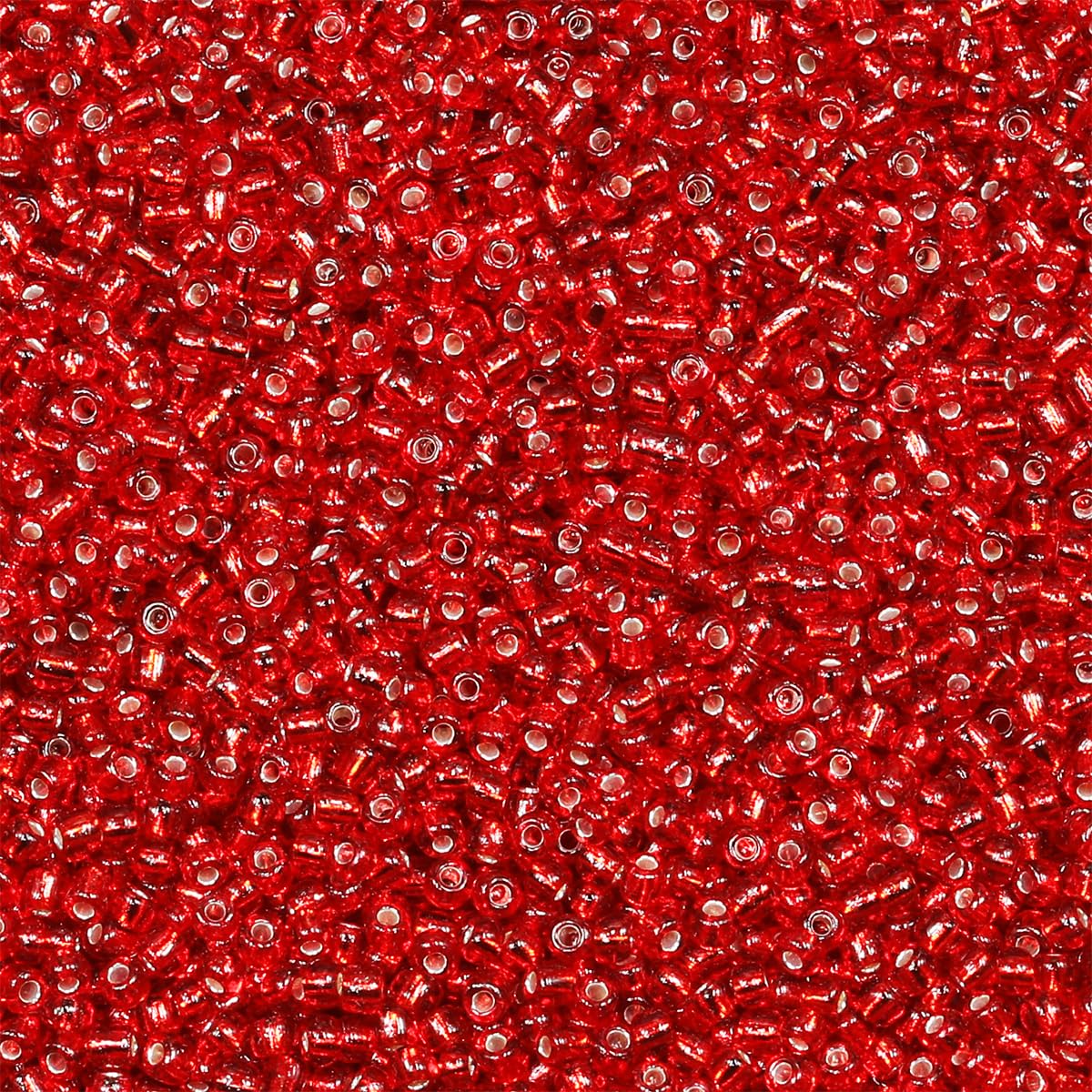 VOOMOLOVE Red Silver 200g 6500pcs 3mm Glass Round Seed Beads for Jewelry Making โ image 1