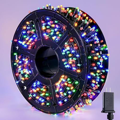 Miniatura 41 de JMEXSUSS 400 luces LED de Navidad para decoraciones al aire libre, 132 pies, luces multicolor para árbol de Navidad con control remoto, luces de