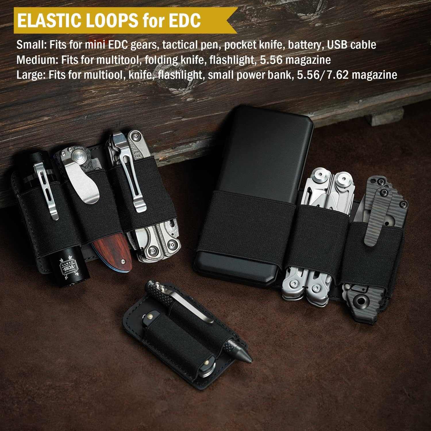 Organizer EDC Elastico Viperade PL6 - Per Torce, Coltelli, Utensili, Da Attaccare A Zaini - Foto 10