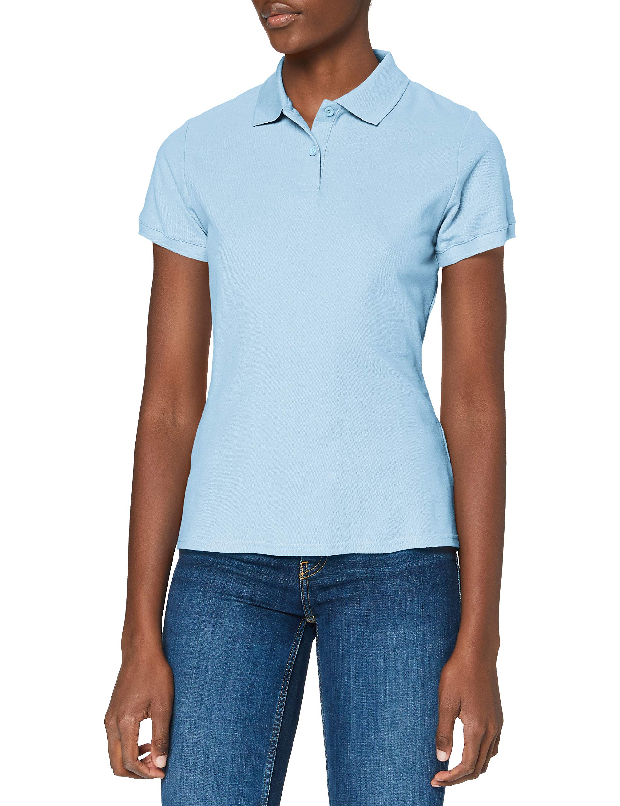Fruit of the Loom Women's Premium Polo Shirt, Sky, 16 (Manufacturer Size:X-Large)