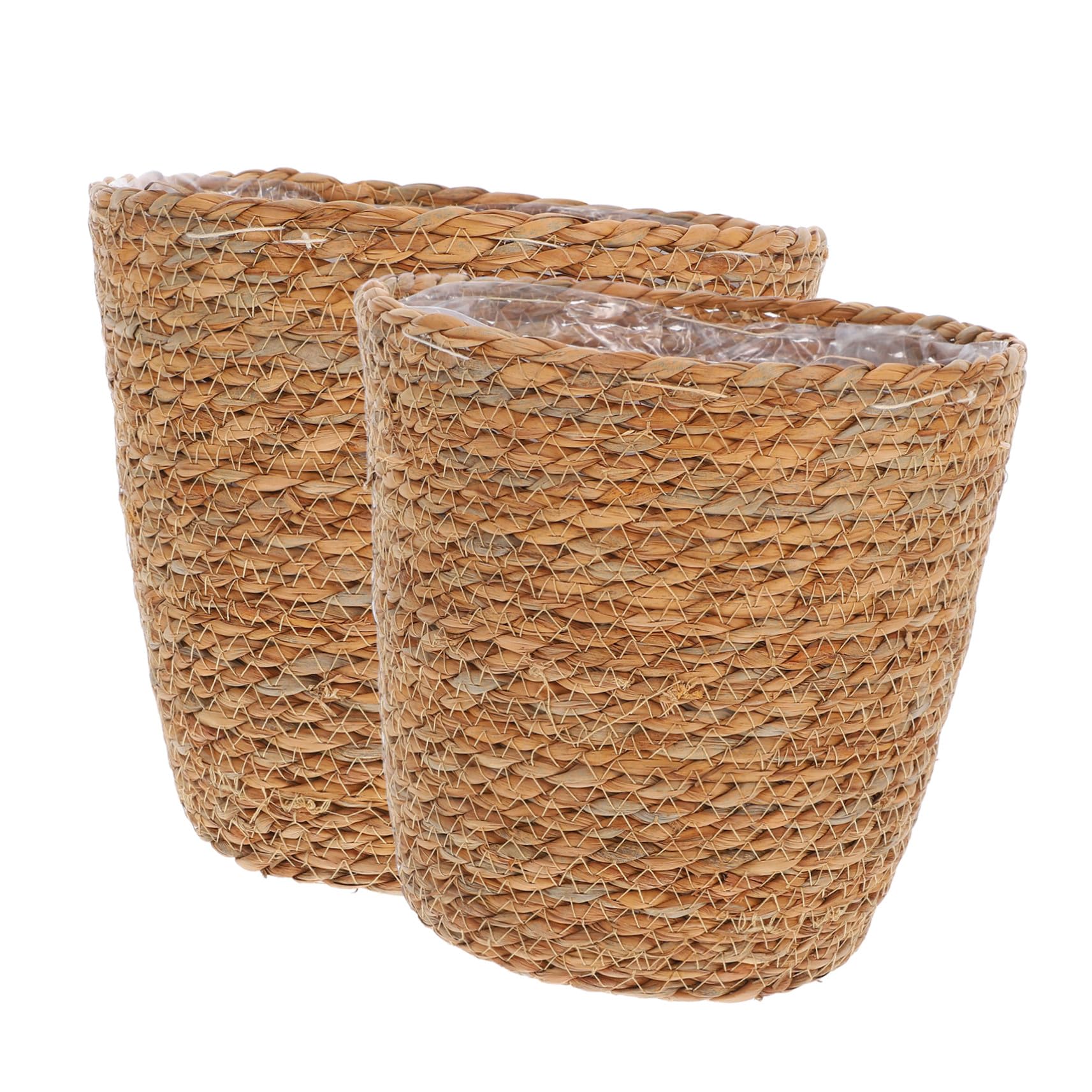 Panier en herbe marine tressé SHINEOFI, cache-pot de rangement durable pour salon élégant