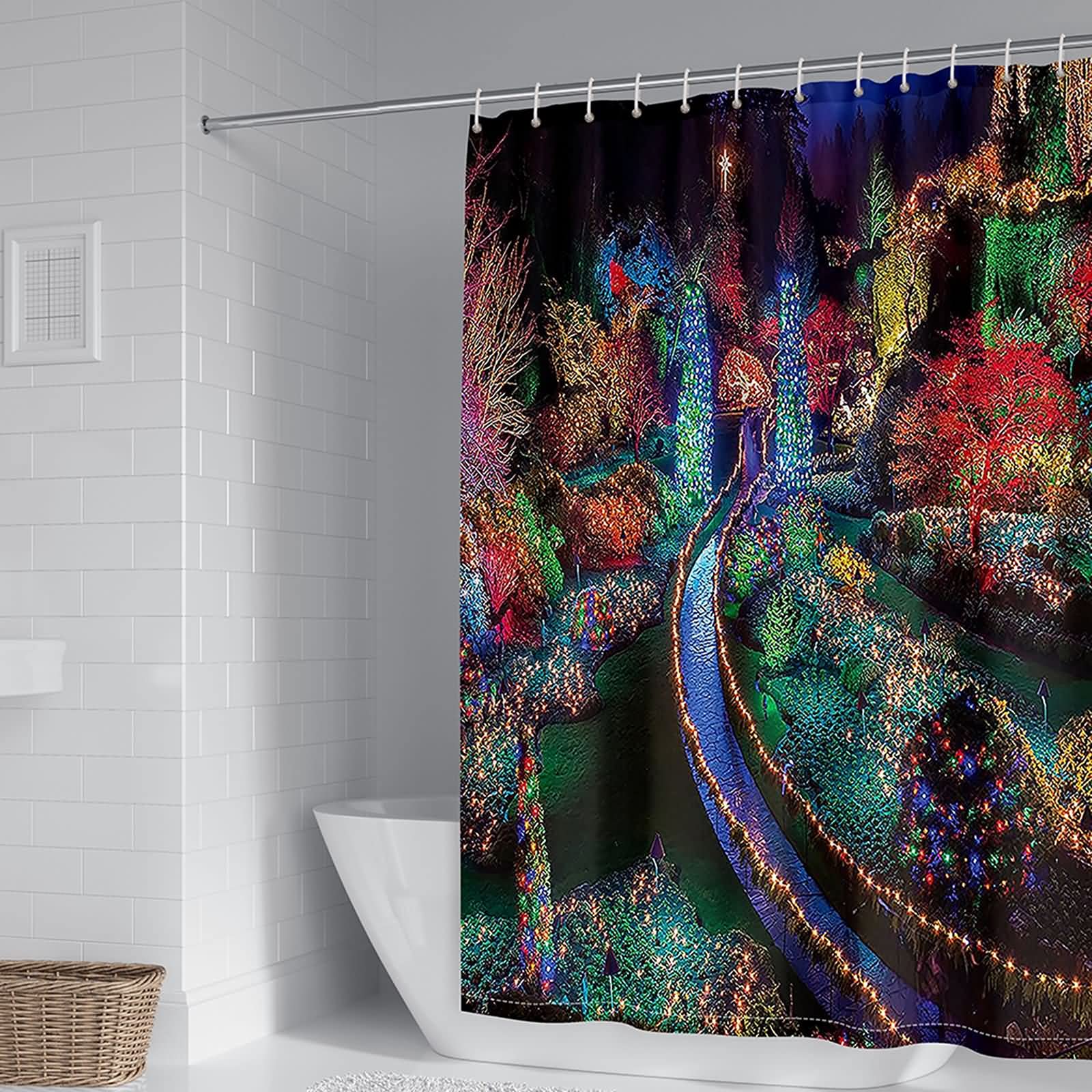 Rideau de douche polyester étanche pour éviter les projections et moisissures