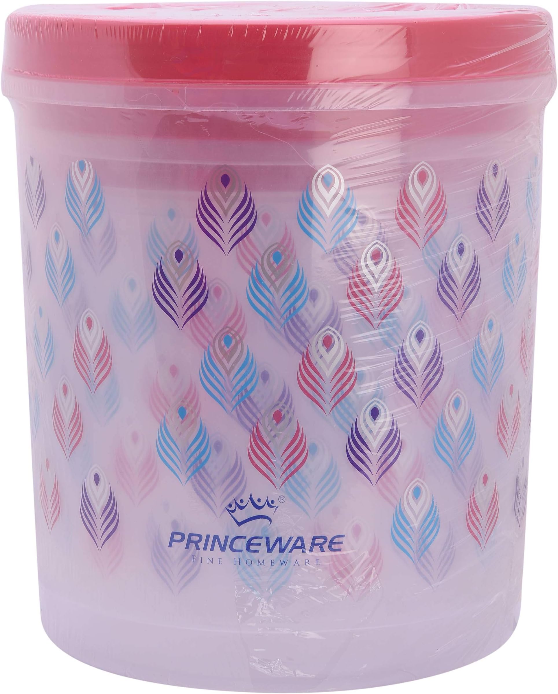 Princeware Plastic Twister Storage Container Set of 3 | Capacity | 5.1 | 7.1 | 9.7 Litres|for Kitchen| Airtight |Rice Spices Atta Grains Organizers | Jar Food Grade | Stackable |Assorted Color