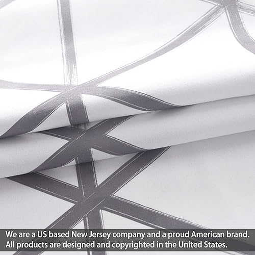 Miniatura 3 de DriftAway Raymond - Cenefa de cortina de ventana con patrón geométrico triangular y forro térmico para ahorro de energía, para sala de estar, 2