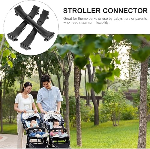 Miniatura 3 de Totority Conector de cochecito de bebé, 3 piezas, conector universal para carrito de bebé, para gemelos, universal, se adapta al paraguas para uso