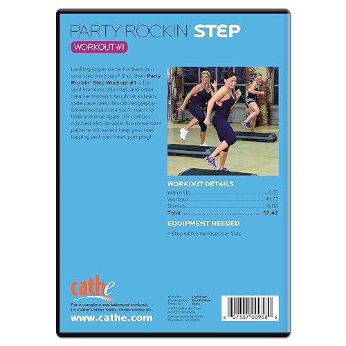 Miniatura 2 de Cathe Friedrich Party Rockin Step Workout #1 Step Aerobics Workout DVD For Women - Use For Cardio Step Aerobic Conditioning