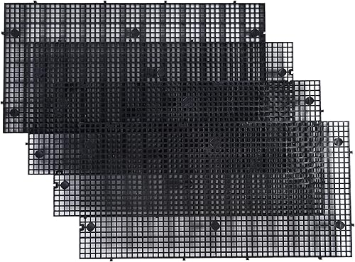Miniatura 13 de ALEGI Acuario Rejilla Aislar Tablero Divisor Pecera Fondo Bandeja de Filtro Negro Caja de Plástico (8pcs Negro)