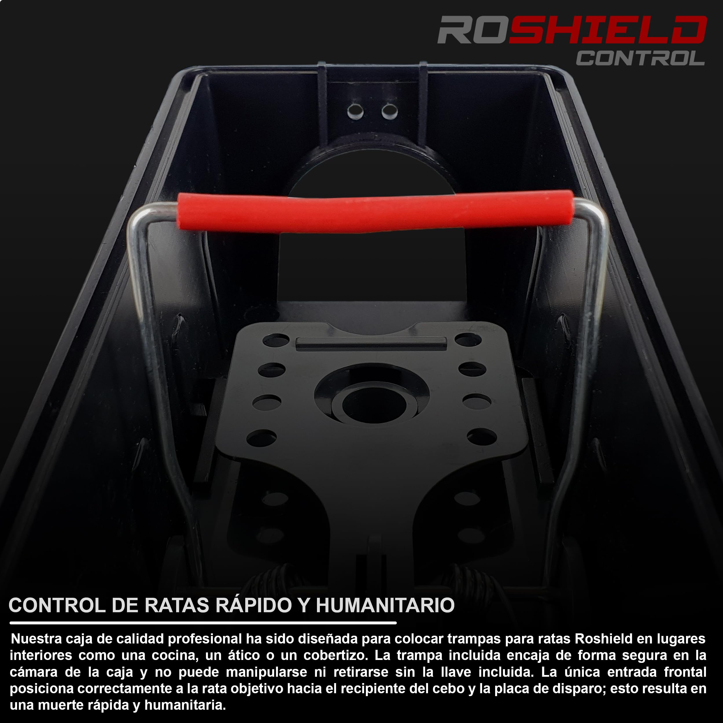 ROSHIELD 2X Trampa para Ratas Caja Matadora - Caja de Seguridad Fácil de Colocar para Hogar, Cobertizo y Garaje Control y Tratamiento (Calidad Profesional, Paquete de 2)