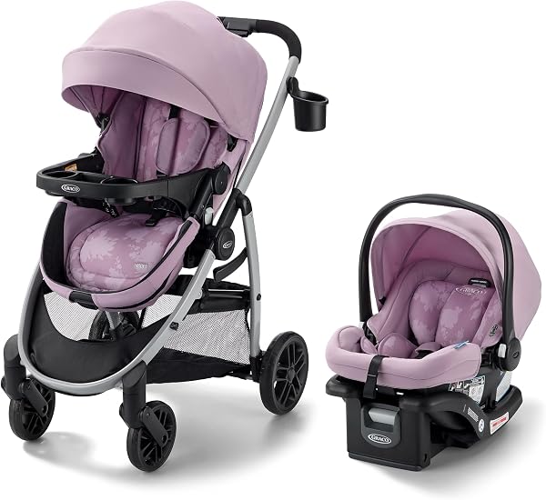 Graco Modes Pramette 3-in-1 Travel System (Stroller & Car Seat), Lilac Mod