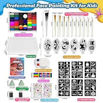 Amazon.com: Face Painting Kit for Kids - 42 Colors Washable