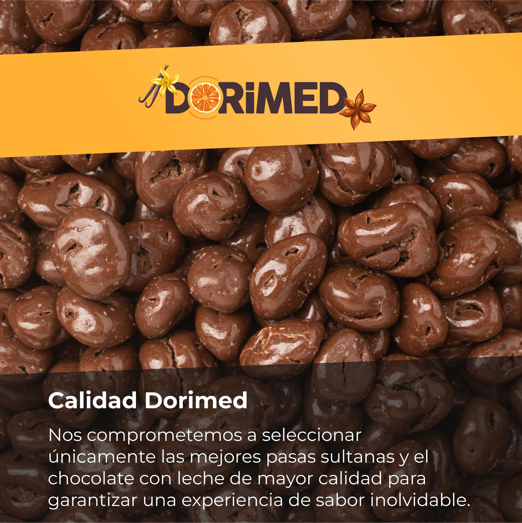 Uvas Pasas con Chocolate con Leche 1kg | Pasas Deshidratadas con Chocolate y Leche | Bombones Dulces de Pasas | Aperitivo o Postre para Picotear | Snack Uvas Desecadas | Dorimed