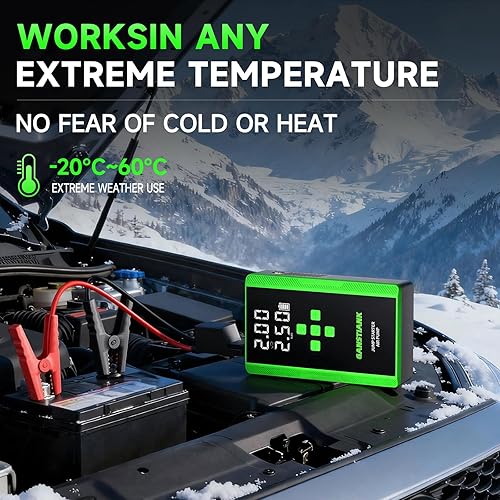 Miniatura 6 de Arrancador de batería de coche de 12 V con compresor de aire, caja de arranque portátil de 5000 A, paquete de arranque para motores de gasolina de