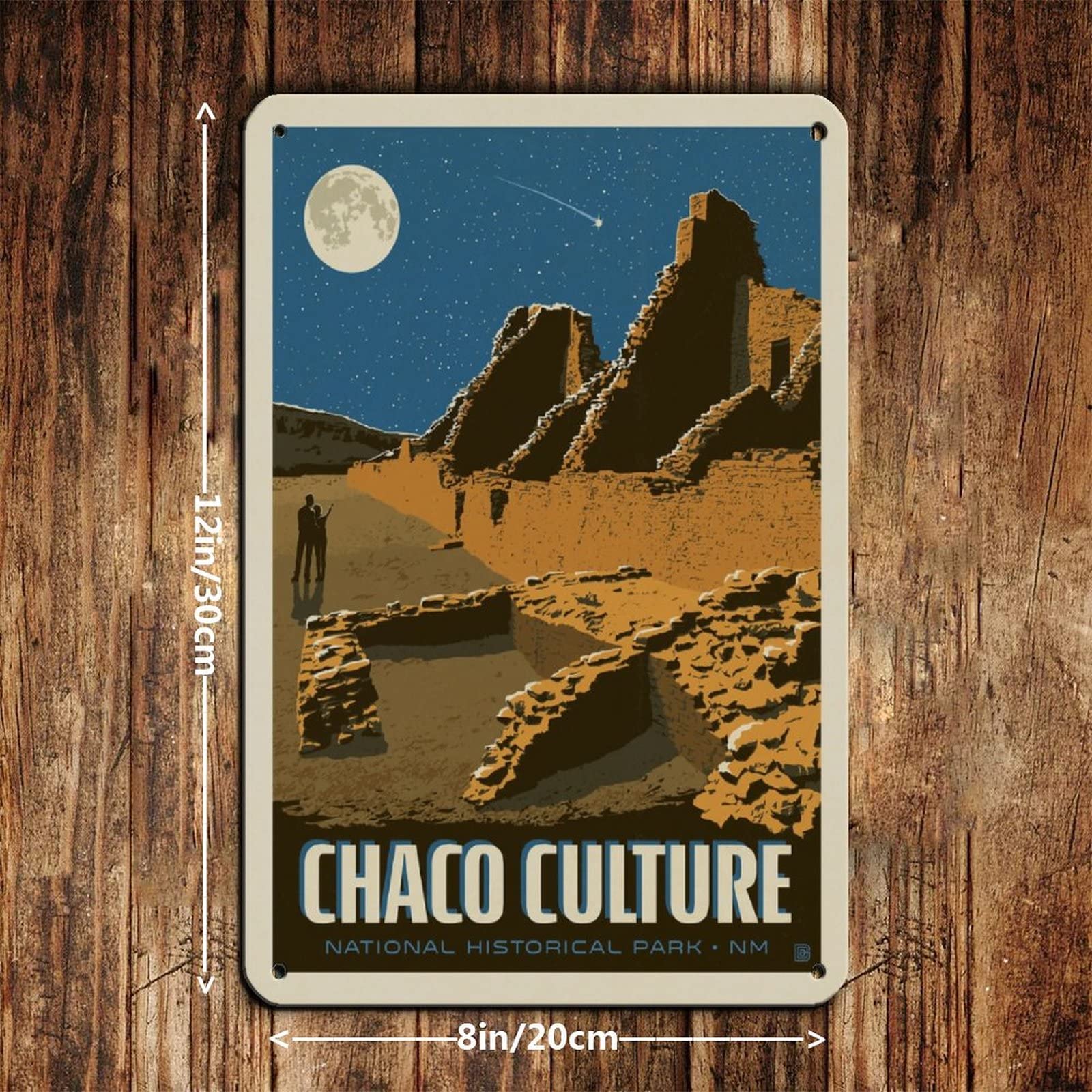 Blechschild New Mexico Vintage-Reiseposter – 30x40 Cm, Aluminium, Personalisierbare Wanddekoration Für Innen & Außen