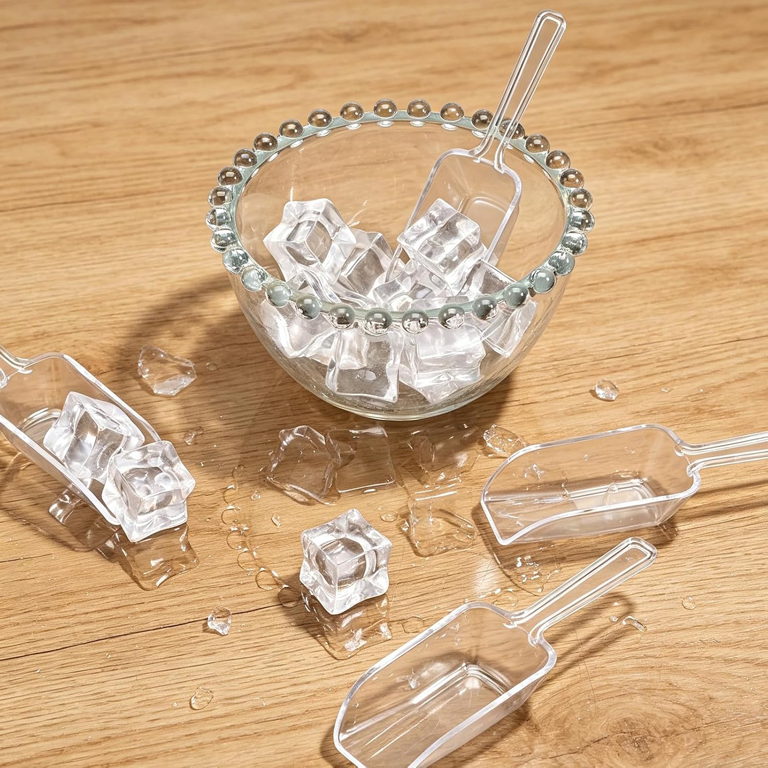 15Pcs Small Scoops 4.3" Mini Acrylic Plastic Kitchen Scoops Multi Purpose