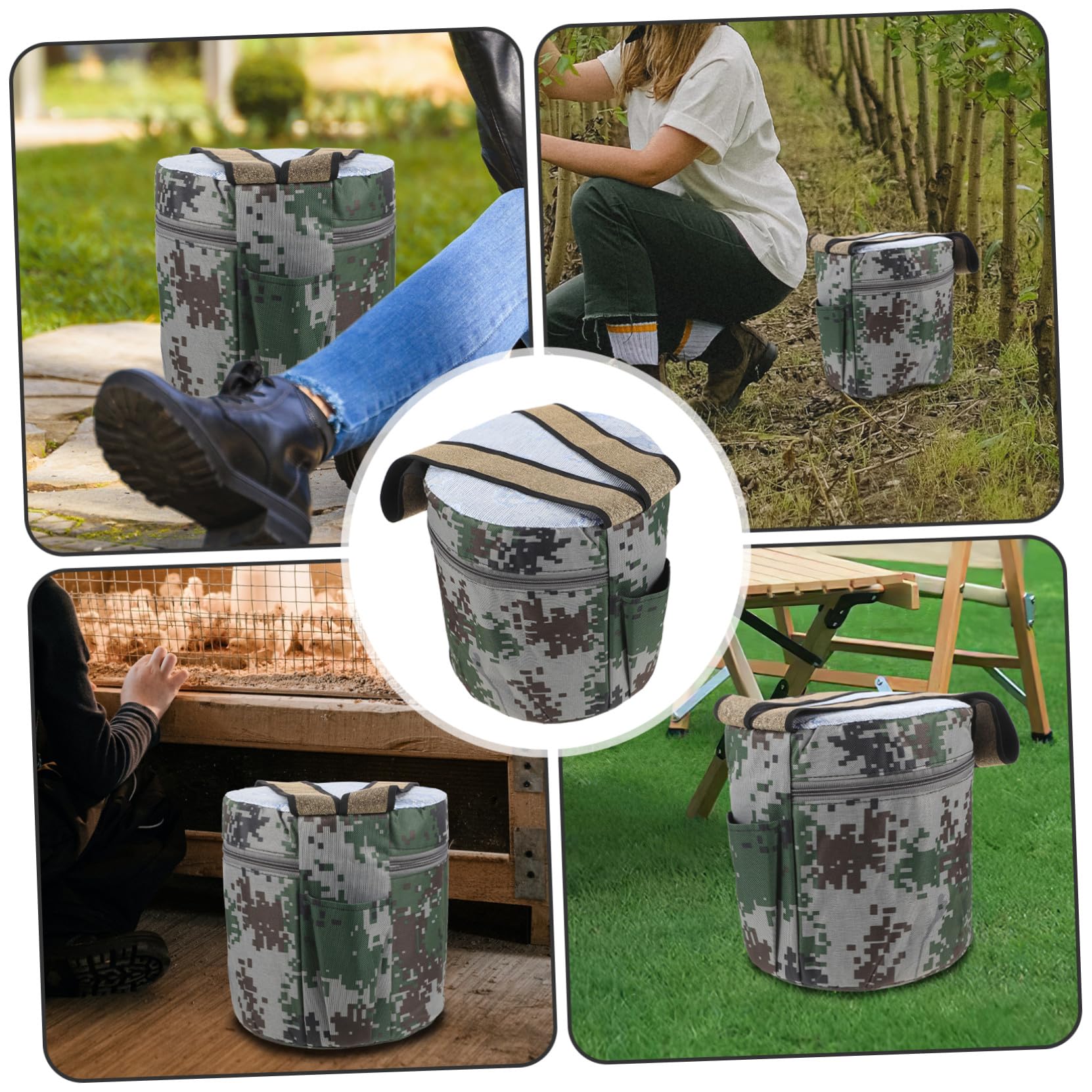 POPETPOP Taburete De Jardinería Jardín Taburete Portátil Cojín De Jardinería Silla Asiento De Trabajo Aire Portátil Anciano Madre Padre Abuelos Jardinero Afuera Plantar