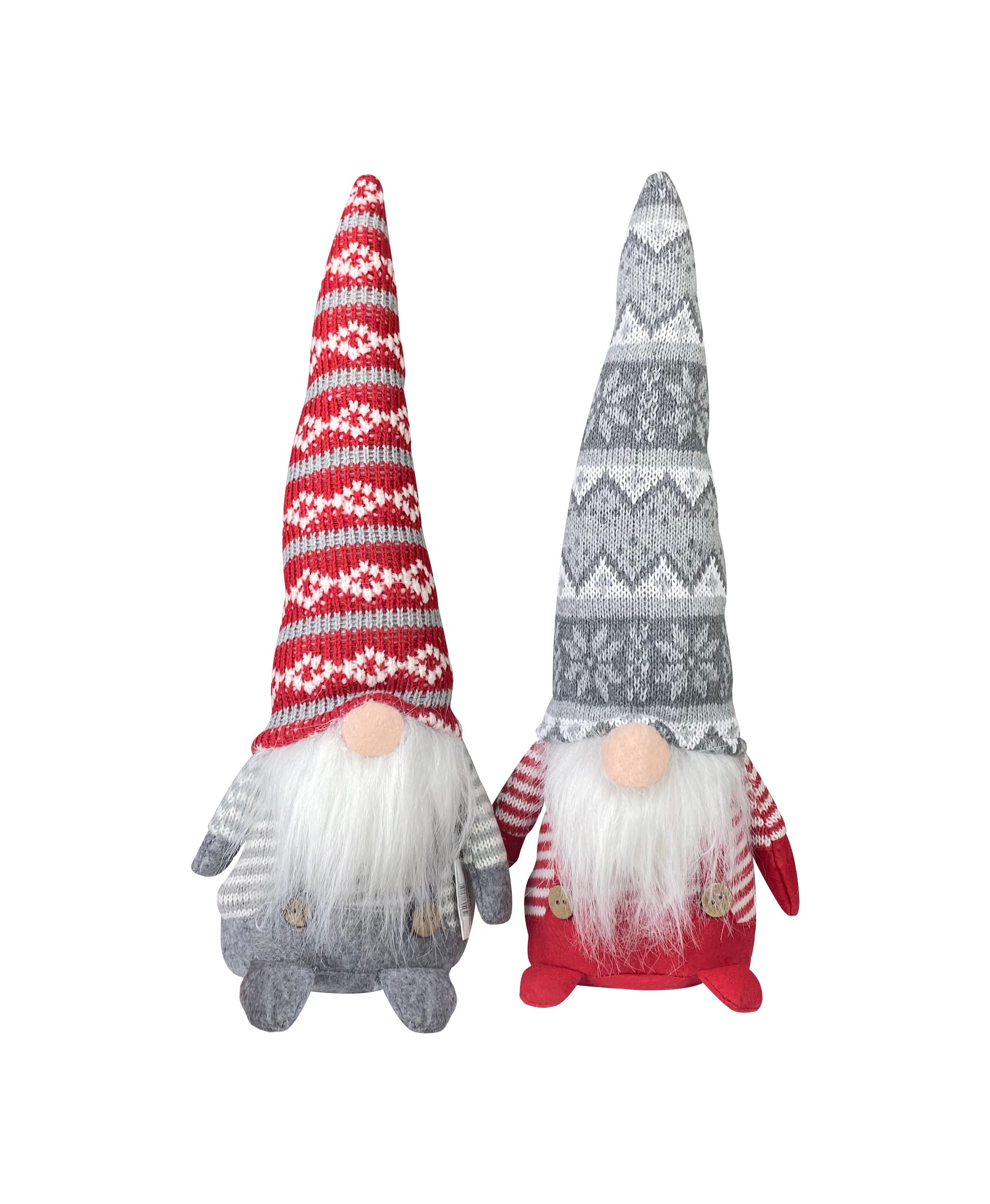 Gnomi Di Natale In Peluche - Coppia 25cm E 29cm, Con Base In Sabbia, Decorazione Natalizia Per Casa - Foto 6