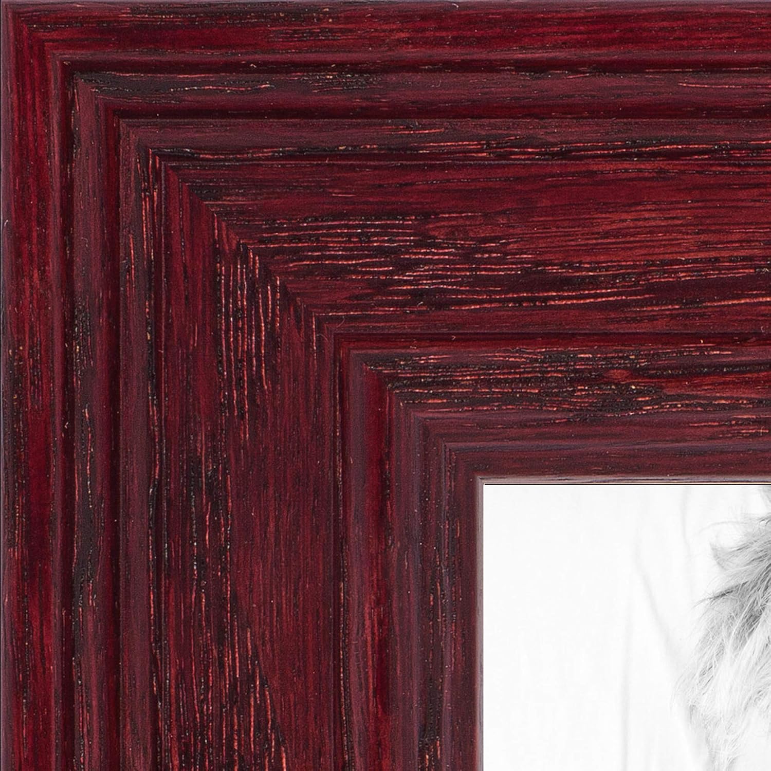 ArtToFrames 28x35 Inch Red Picture Frame, This 1.5" Custom Wood Poster Frame is Cherry Stain on Solid Wood, for Your Art or Photos, 2WOM0066-78238-YCHY-28x35