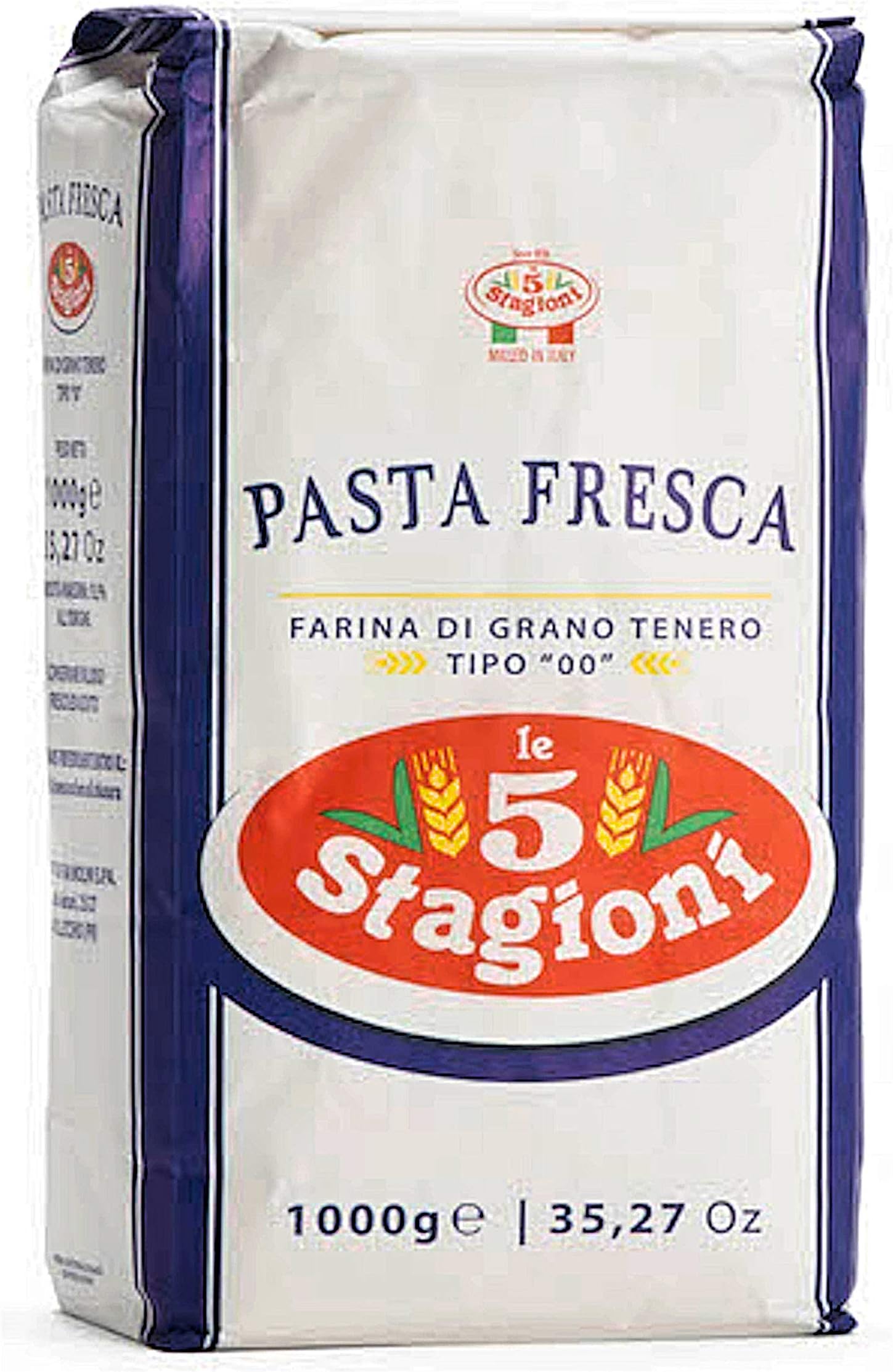 Le 5 Stagioni Pasta Fresca "00" Italian Soft Wheat Flour 2.2 Pound Package
