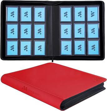 9 Pockets Top Loader Binder,Holds 324 3" x 4" Rigid Cards