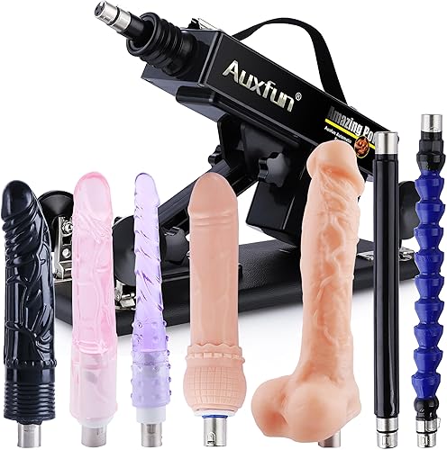 AUXFUN Consolador sexual realista para hombres, juguetes sexuales y juegos con 7 accesorios para principiantes y parejas, herramientas de placer