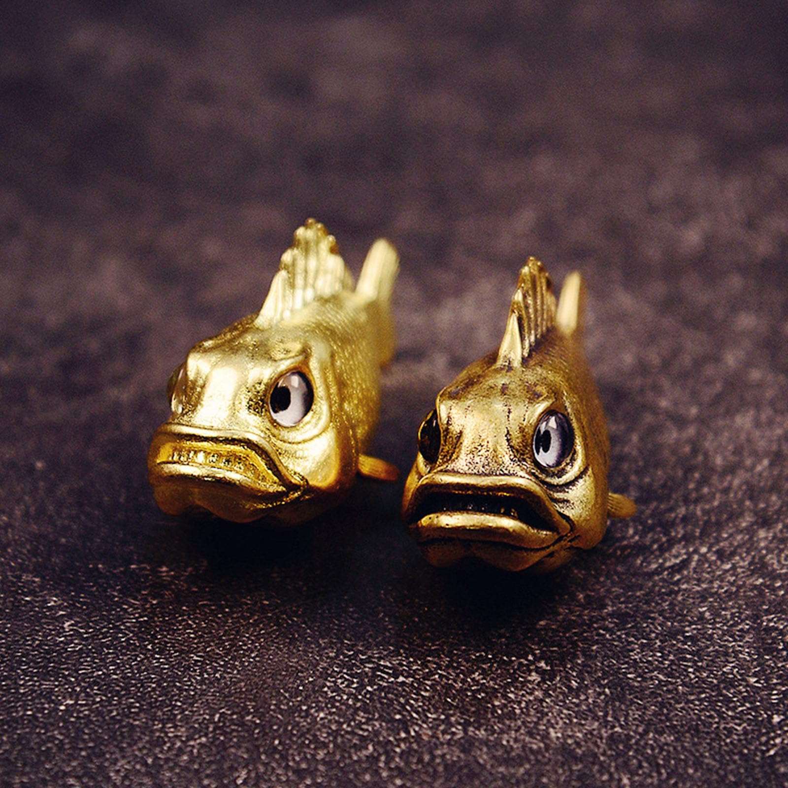 Amazon.co.jp: Obotsnoi アンティーク 銅 魚 彫刻 海の生き物 像