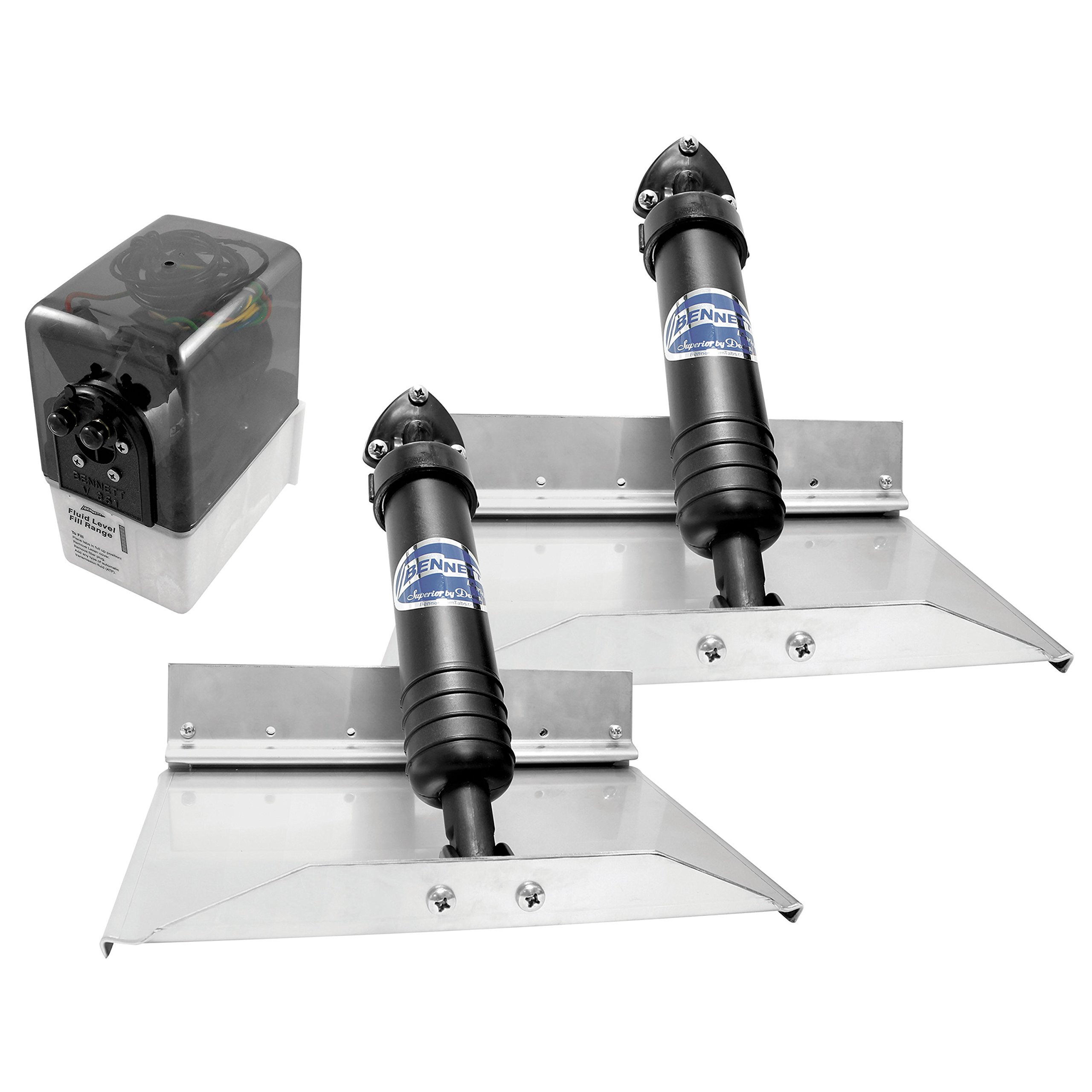 Bennett Marine3004.0288 129 Hydraulic Trim Tab Set without Controls - 12" x 9"