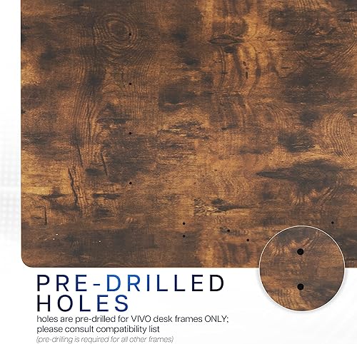 Vista 175 de VIVO DESK-TOP60G - Mesa universal de una pieza de 60 x 24 pulgadas, color gris oscuro, para marcos de escritorio estándar y sentados a pie, altura