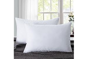 Plush Comfort, Supreme Flatness: Puredown® Feathers Blend Soft Flat Pillow, King Size