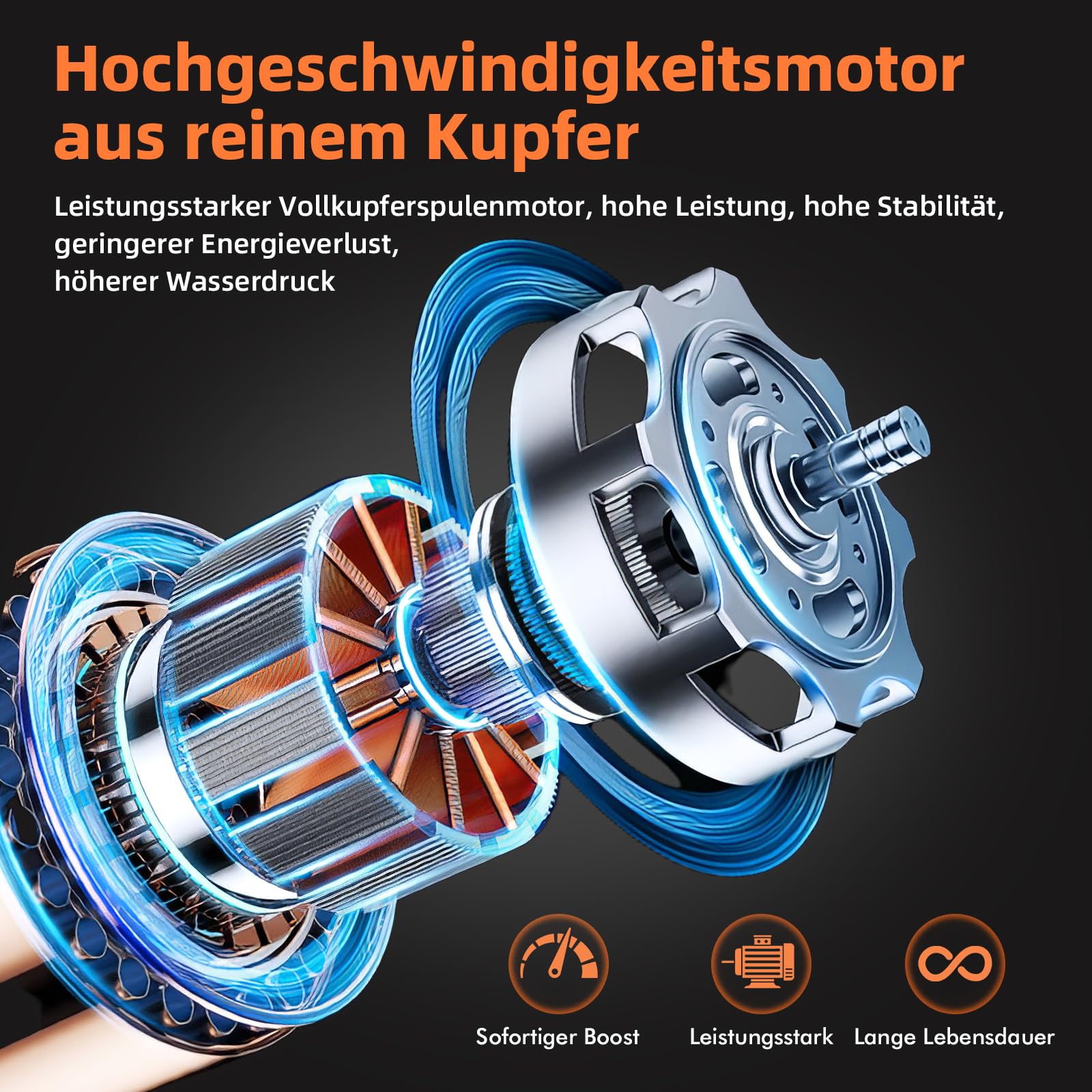Hidrolimpiadora inalámbrica,62 Bares limpiadora de Alta presión de 21 V con 2 baterías,Boquilla multifunción 6 en 1,Manguera de 5 m, depósito de Filtro,para Coches,céspedes,Piscinas,Ventanas,Jardines
