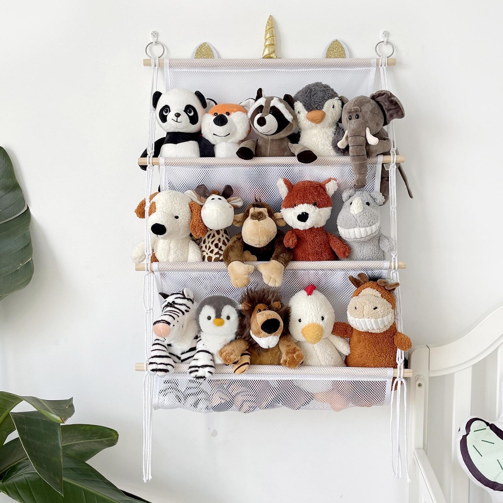 Fabric Toy Storage Net, Kids' Room Toy Organization Solution, Decorative Toy Holder