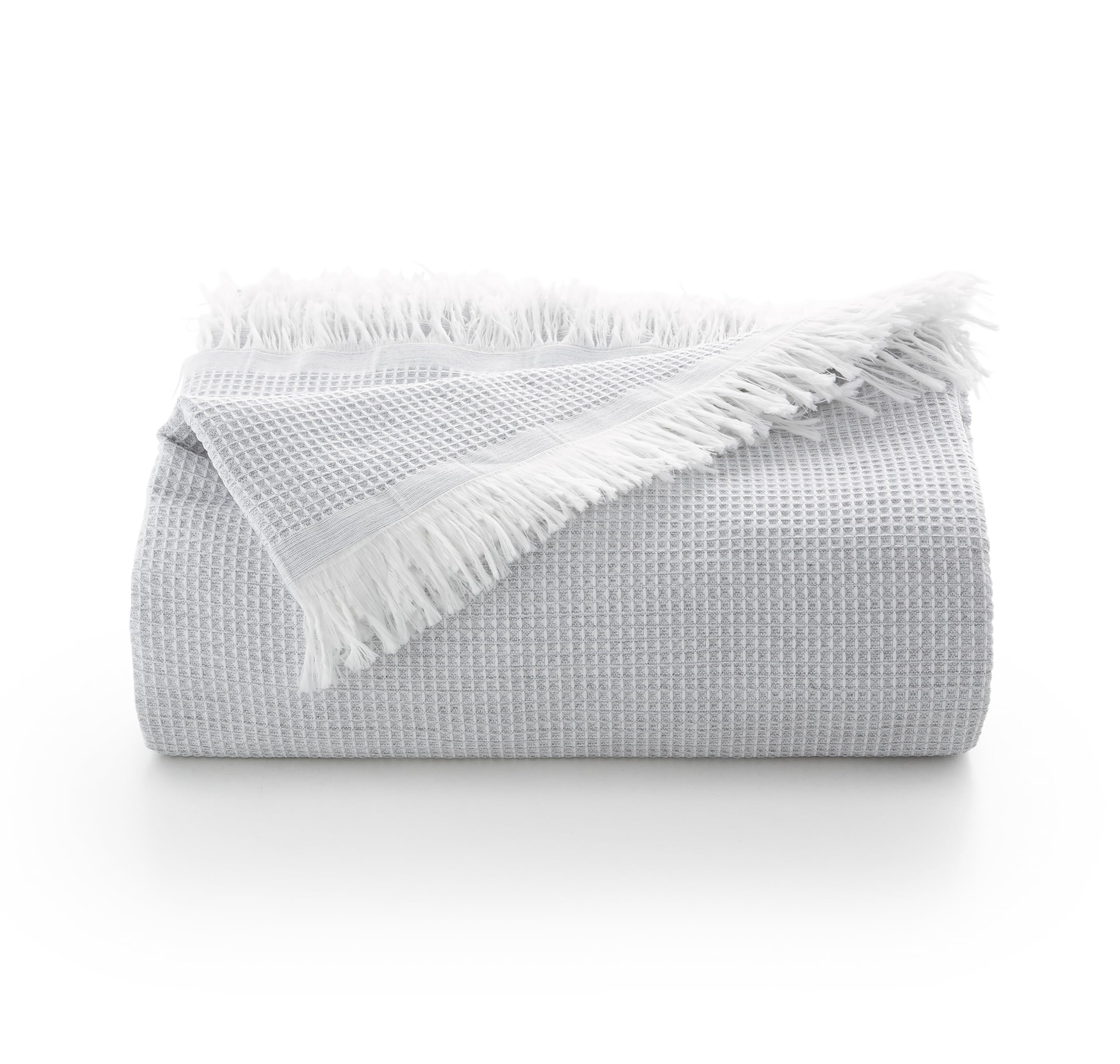 GAMUSI Multi-purpose Bedspread for 90/105 cm Bed and Sofa. Plaid Foulard Bedspread Sofa Cover 2 Seater Soft and Breathable Honeycomb Cotton