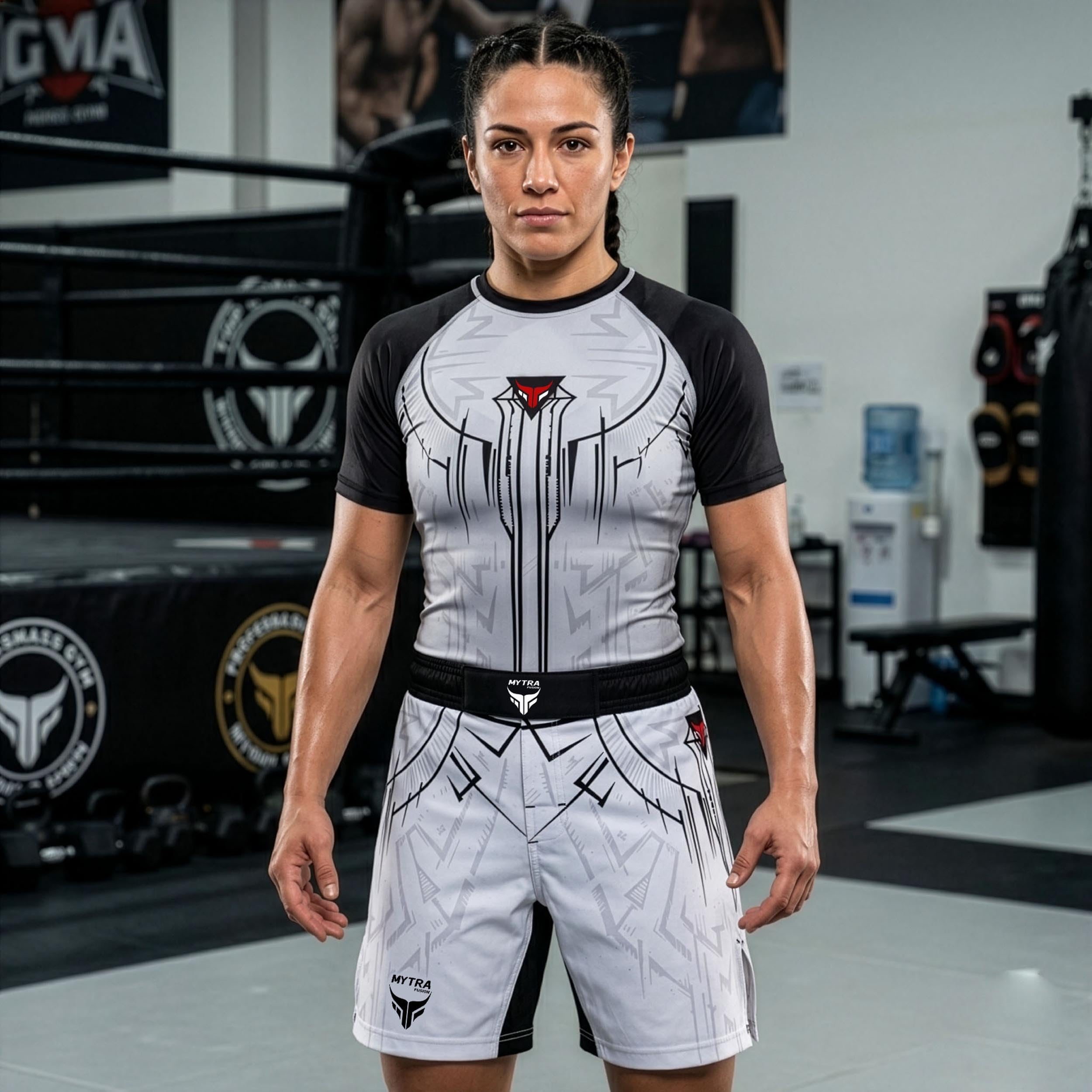 Mytra Fusion MMA Shorts Uomo Pantaloncini Cage Fighting per Bodybuilding, Allenamento Kickboxing Grappling Sport da Combattimento Muay Thai e Arti Marziali