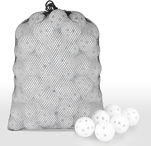 kahuayi 100 Pack Practice Golf Balls Airflow Hollow Plastic Golf Balls Practice Trainingor Driving Range, Swing Practice, Home Pool Balls