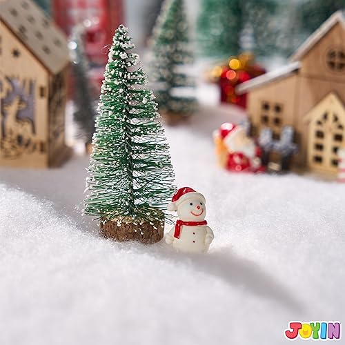 Miniatura 5 de JOYIN 4 rollos de manta de nieve de Navidad (3 x 8 pies) para decoraciones de Navidad, exhibiciones de pueblo, debajo del árbol de Navidad, cubierta